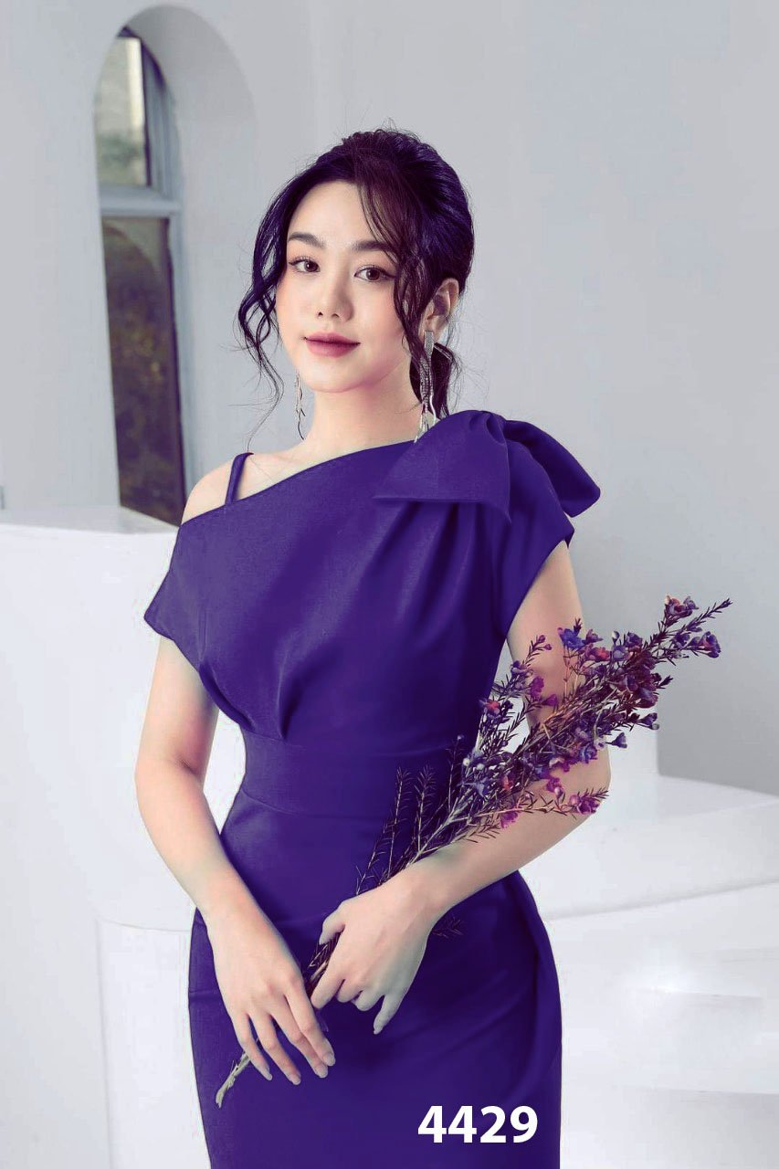 Đầm body đính nơ vai - Image 6