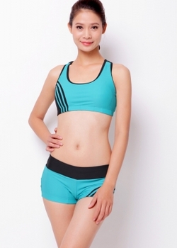 Bộ quần áo xanh tập Gym yoga