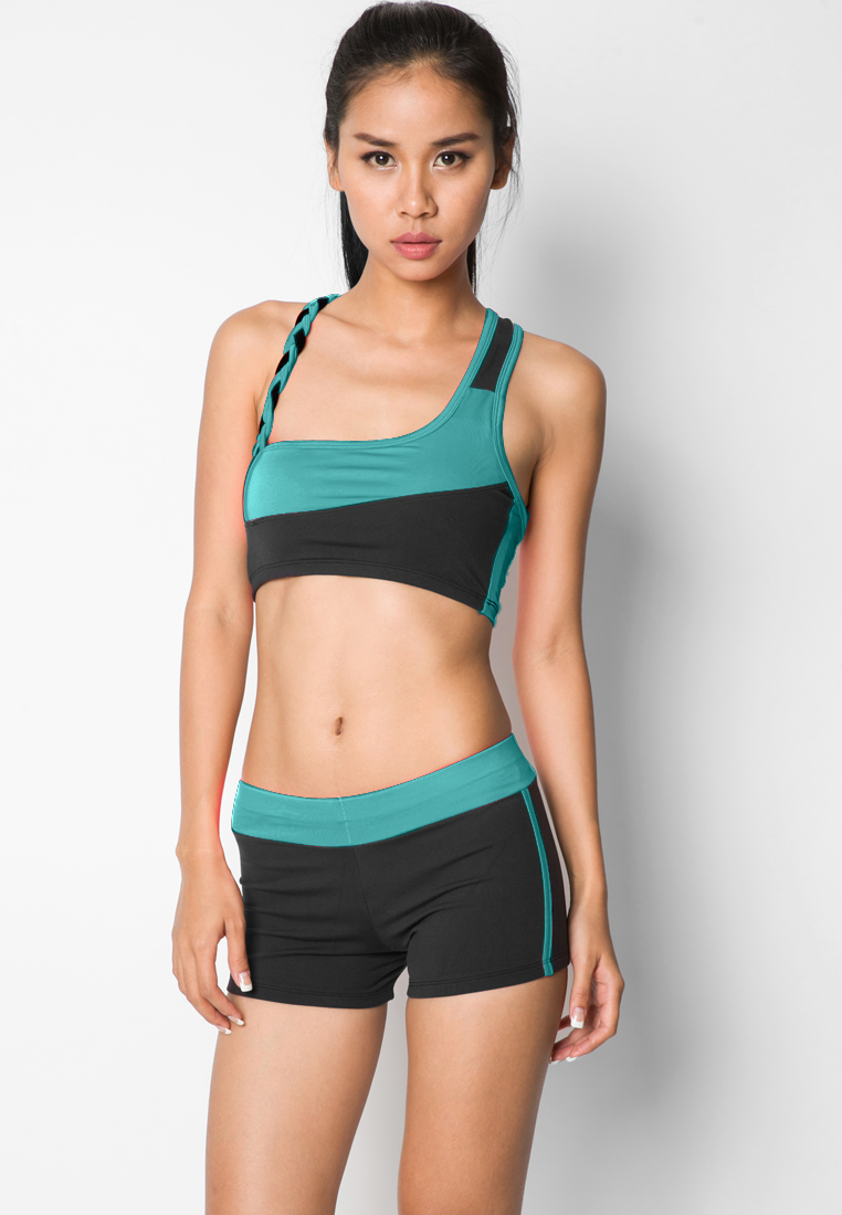 Bộ quần áo tập Gym Yoga đỏ phối đen