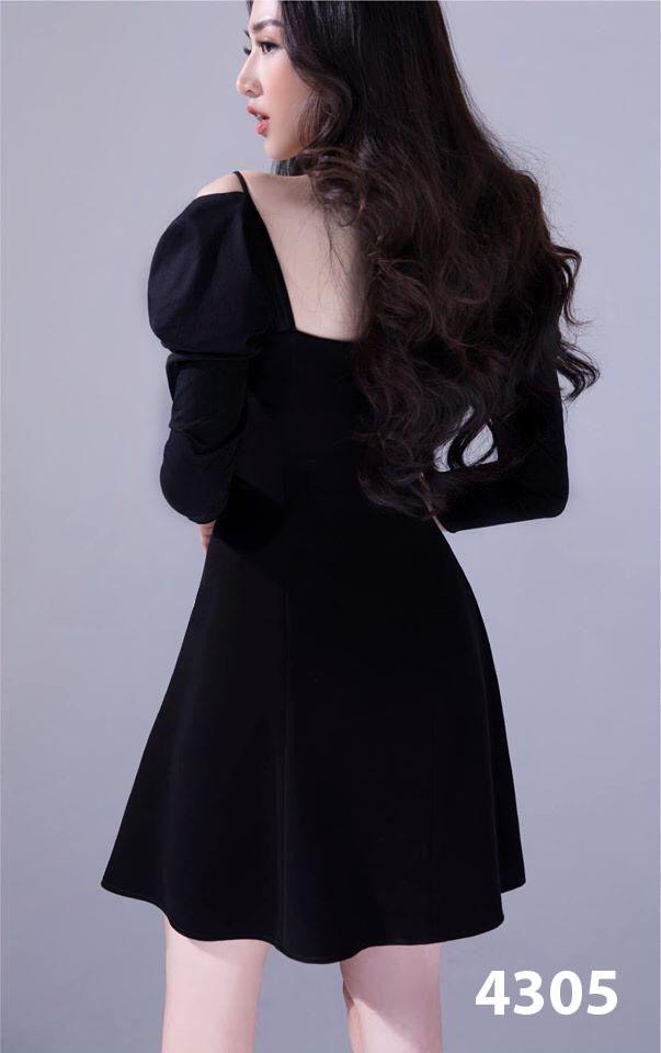 Đầm xòe tay dài sang trọng