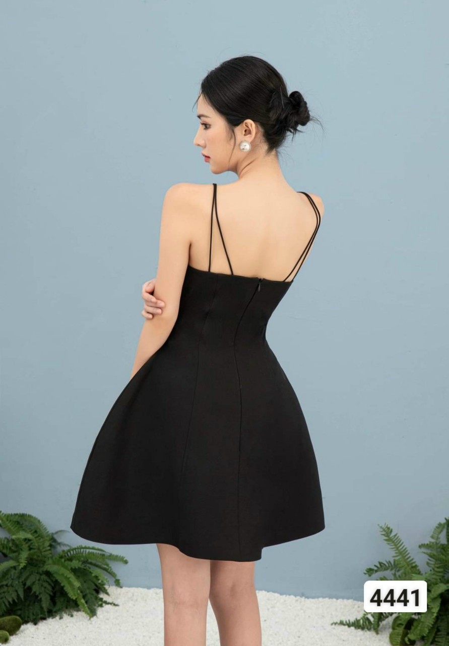 Đầm xòe hai dây dự tiệc