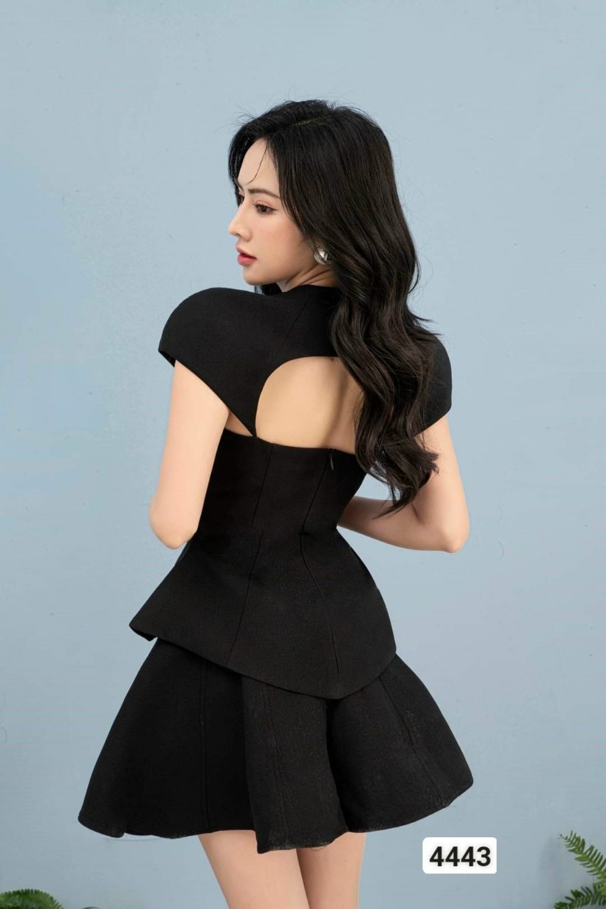 Đầm xòe hai tầng dự tiệc